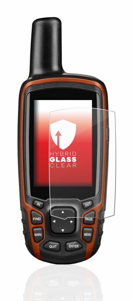 Image de l'appareil Garmin GPSMAP 64s avec une grande variété de protections d'écran.