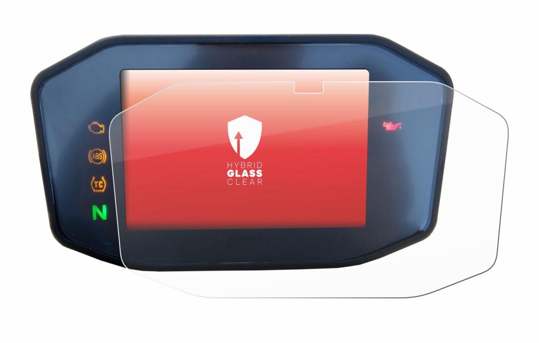 Image de l'appareil KTM 690 Duke 2016 avec une grande variété de protections d'écran.