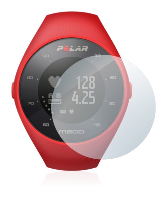 Abbildung des Geräts Polar M200 mit einer Vielzahl des Displayschutzes.