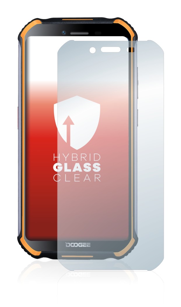 Abbildung des Geräts Doogee S40 mit einer Vielzahl des Displayschutzes.