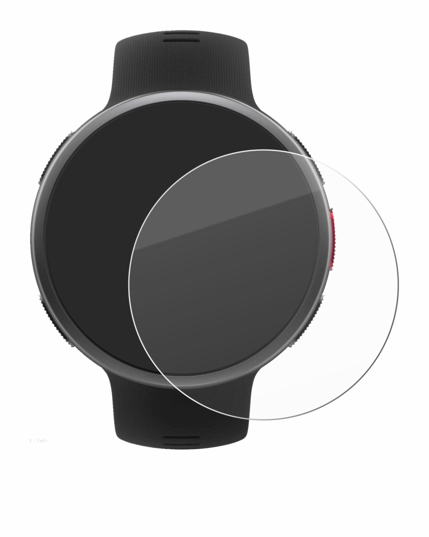 Image of the device Polar Vantage V2 with a wide variety of screen protectors.