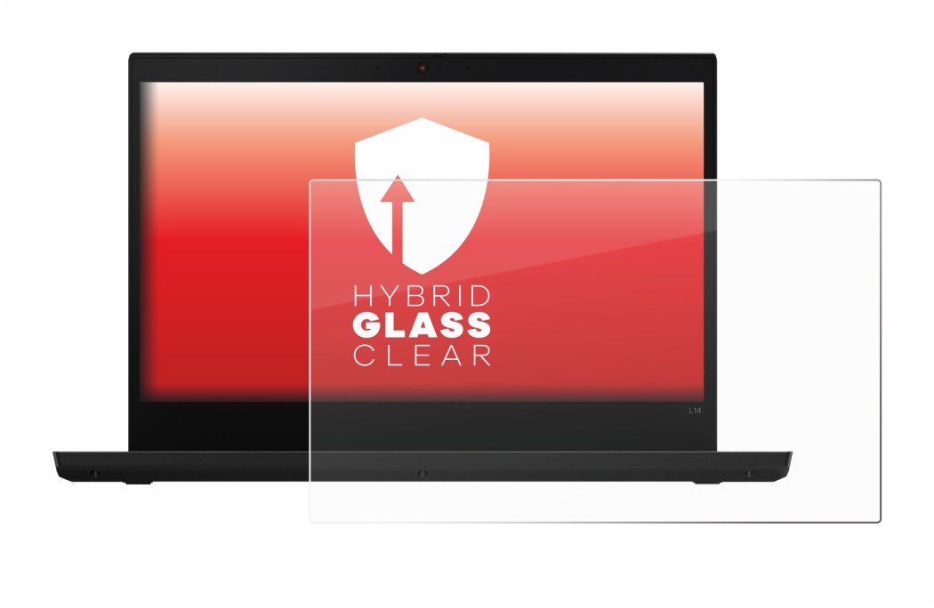 Immagine del dispositivo Lenovo ThinkPad L14 con un'ampia varietà di protezioni per lo schermo.