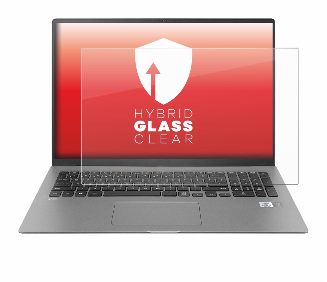 Image de l'appareil LG gram 17'' 2021 avec une grande variété de protections d'écran.