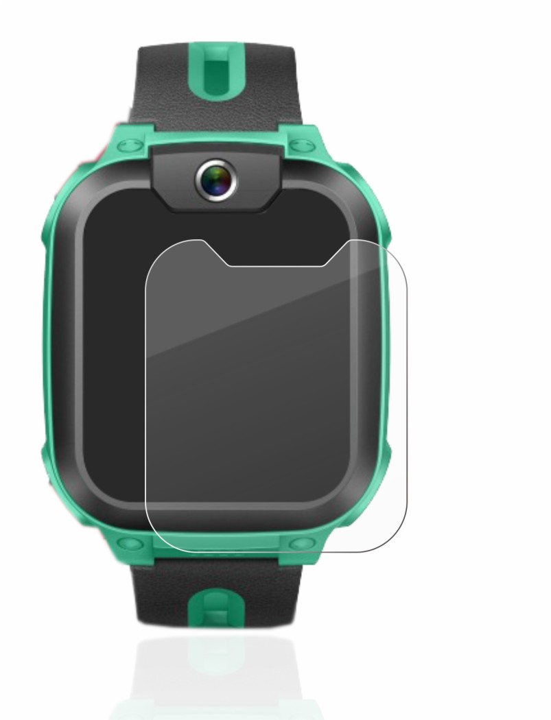 Immagine del dispositivo Imoo Watch Phone Z1 con un'ampia varietà di protezioni per lo schermo.