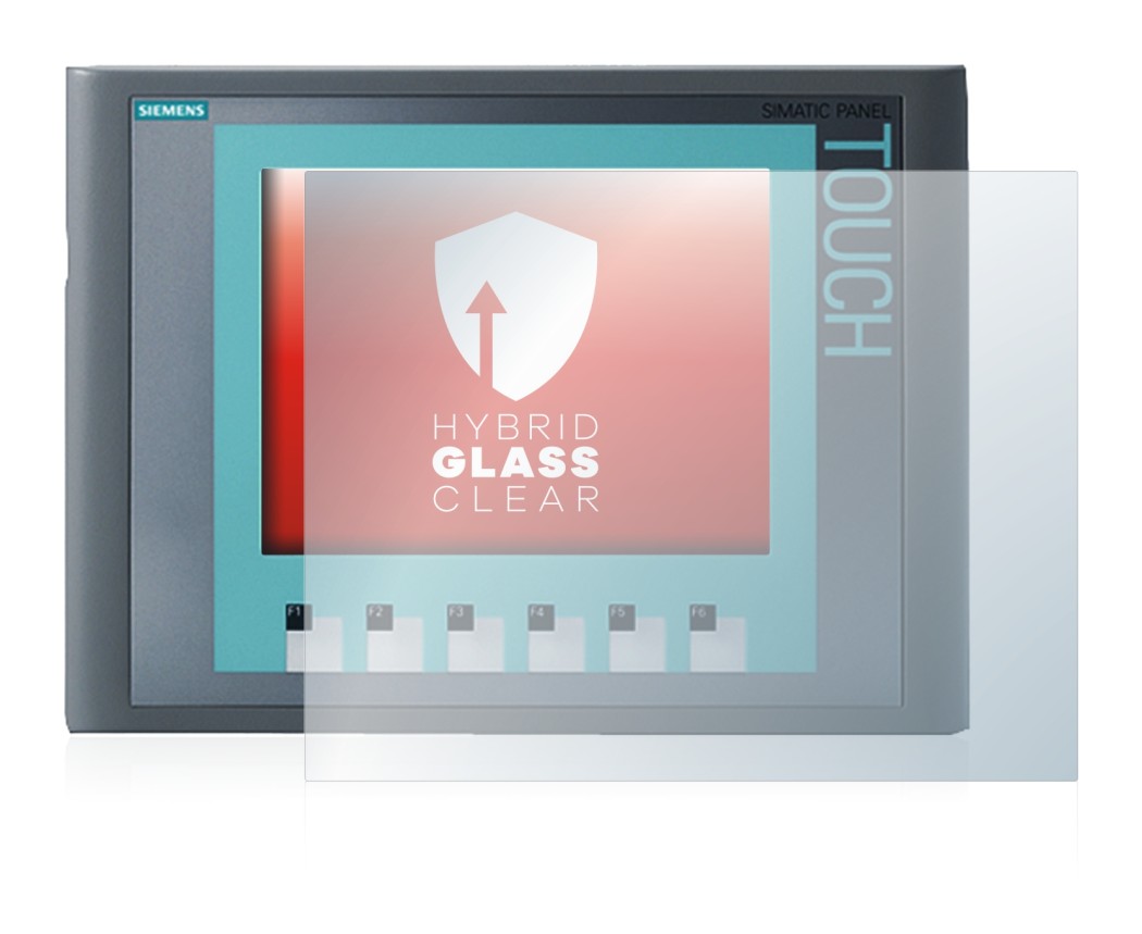 Image of the device Siemens Simatic HMI KTP 600 Basic Color PN with a wide variety of screen protectors.
