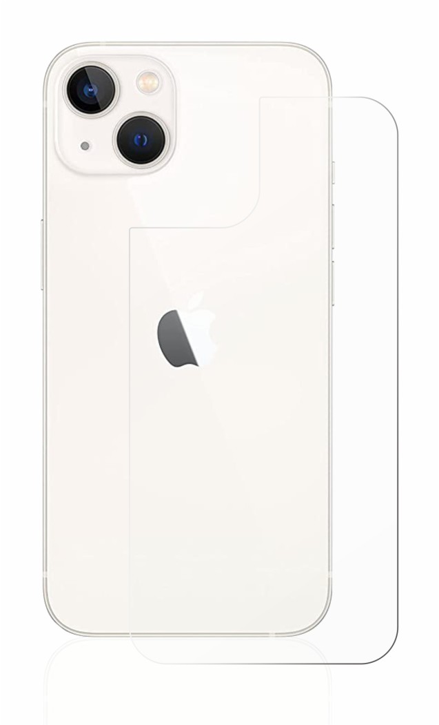Image of the device Apple iPhone 13 (Back) with a wide variety of screen protectors.