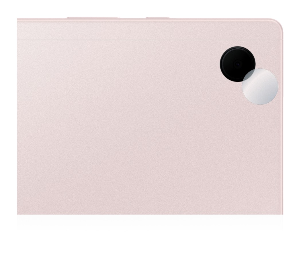 Abbildung des Geräts Samsung Galaxy Tab A8 WiFi (NUR Kameraschutz) mit einer Vielzahl des Displayschutzes.