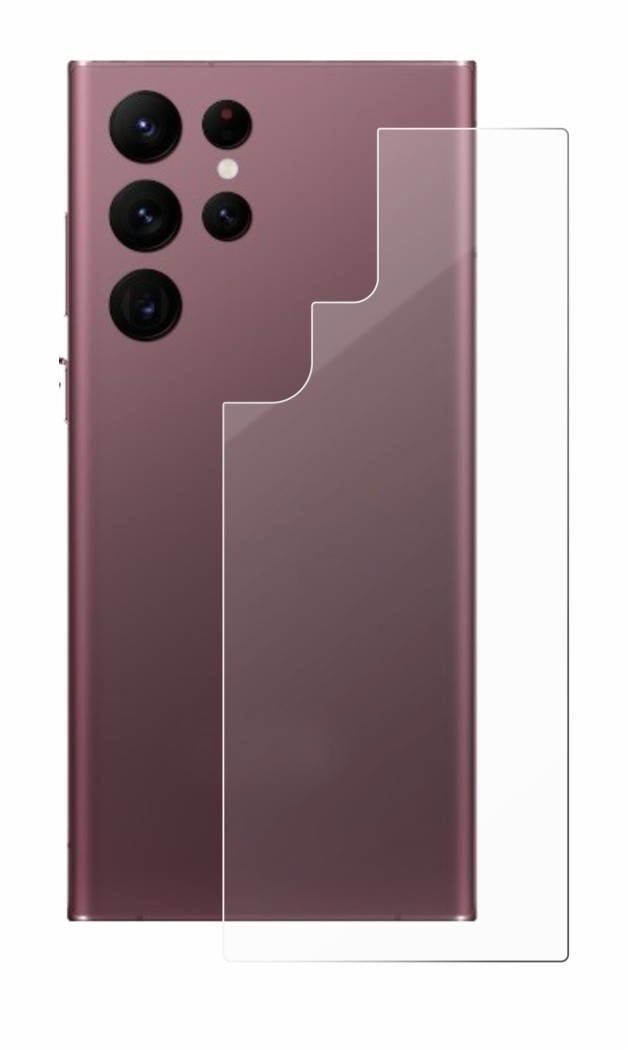 Image de l'appareil Samsung Galaxy S22 Ultra 5G (Arrière) avec une grande variété de protections d'écran.