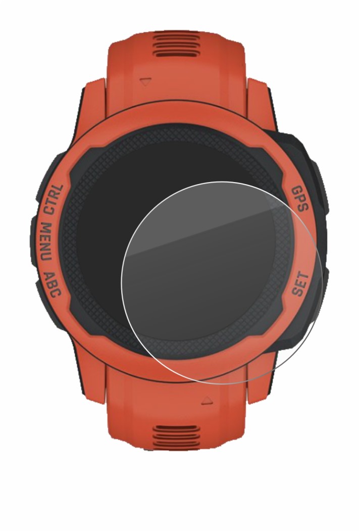 Image of the device Garmin Instinct 2S with a wide variety of screen protectors.