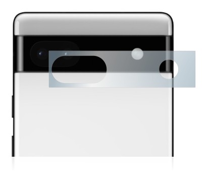 Abbildung des Geräts Google Pixel 6a (NUR Kameraschutz) mit einer Vielzahl des Displayschutzes.