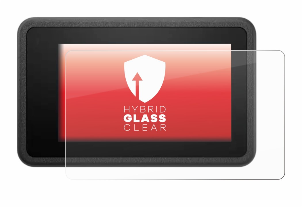 Immagine del dispositivo DJI Osmo Action 4 con un'ampia varietà di protezioni per lo schermo.