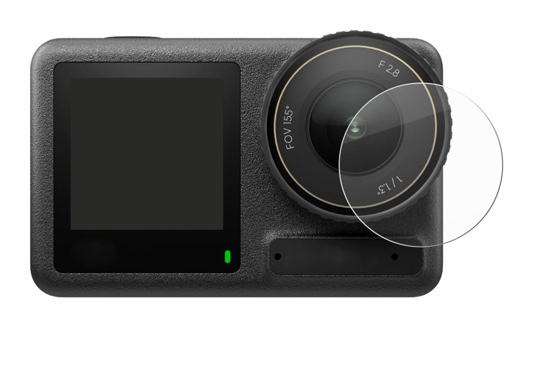 Image de l'appareil DJI Osmo Action 4 (Lentille) avec une grande variété de protections d'écran.