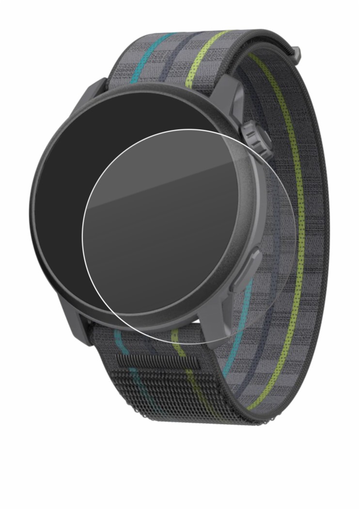 Image of the device Coros Pace 3 with a wide variety of screen protectors.