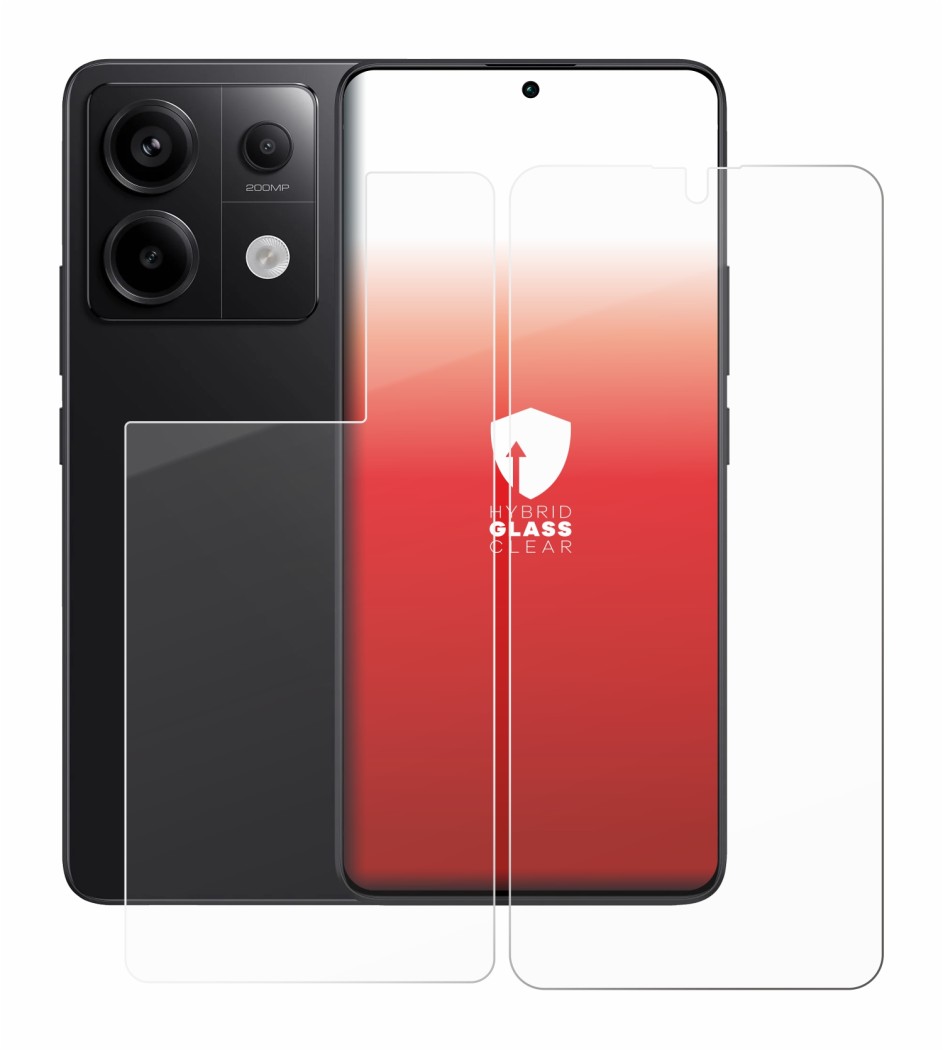 Imagen del dispositivo Xiaomi Redmi Note 13 Pro 5G (Frontal+Trasero) con una amplia variedad de protectores de pantalla.
