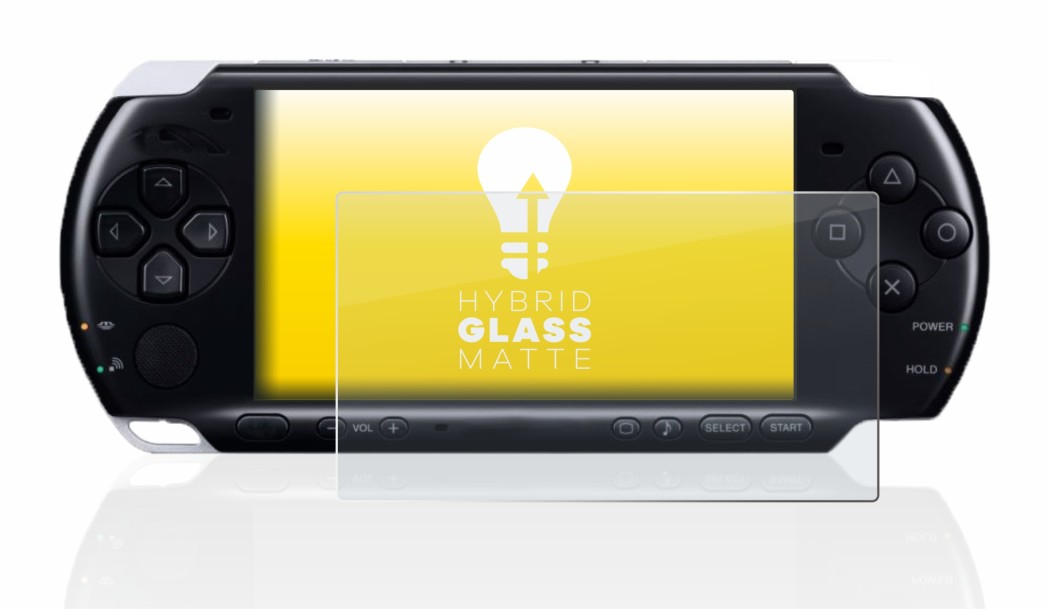 Abbildung des Geräts Sony PSP 3004 mit einer Vielzahl des Displayschutzes.
