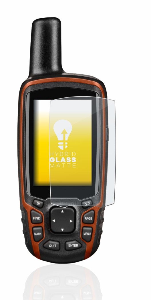 Image de l'appareil Garmin GPSMAP 64s avec une grande variété de protections d'écran.