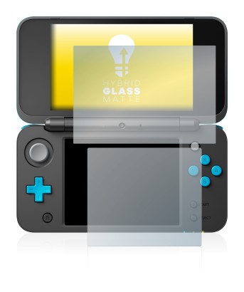 Image of the device Nintendo 2DS XL with a wide variety of screen protectors.