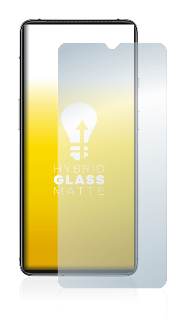 Image of the device OnePlus 7T with a wide variety of screen protectors.