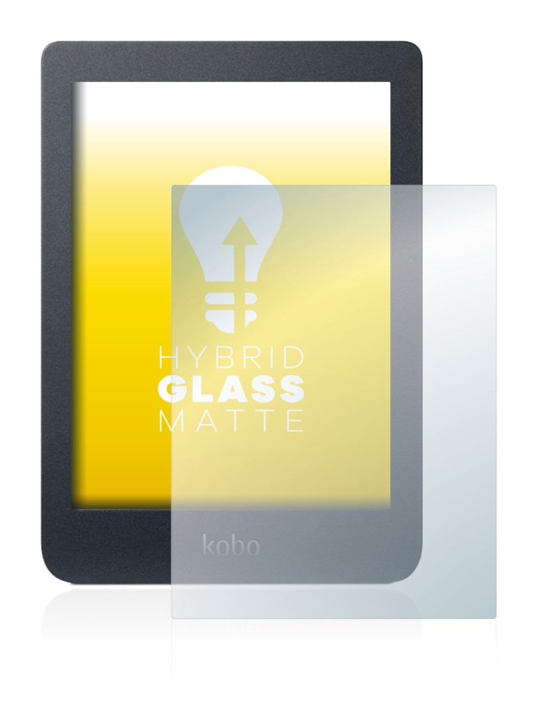 Image of the device Kobo Nia with a wide variety of screen protectors.