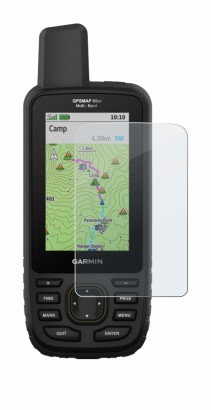 Image de l'appareil Garmin GPSMAP 66sr avec une grande variété de protections d'écran.