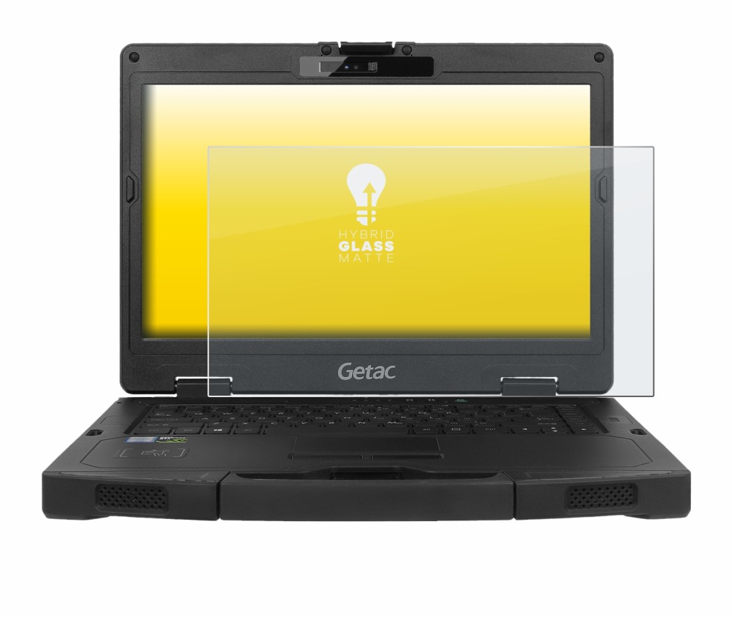 Image of the device Getac S410 with a wide variety of screen protectors.