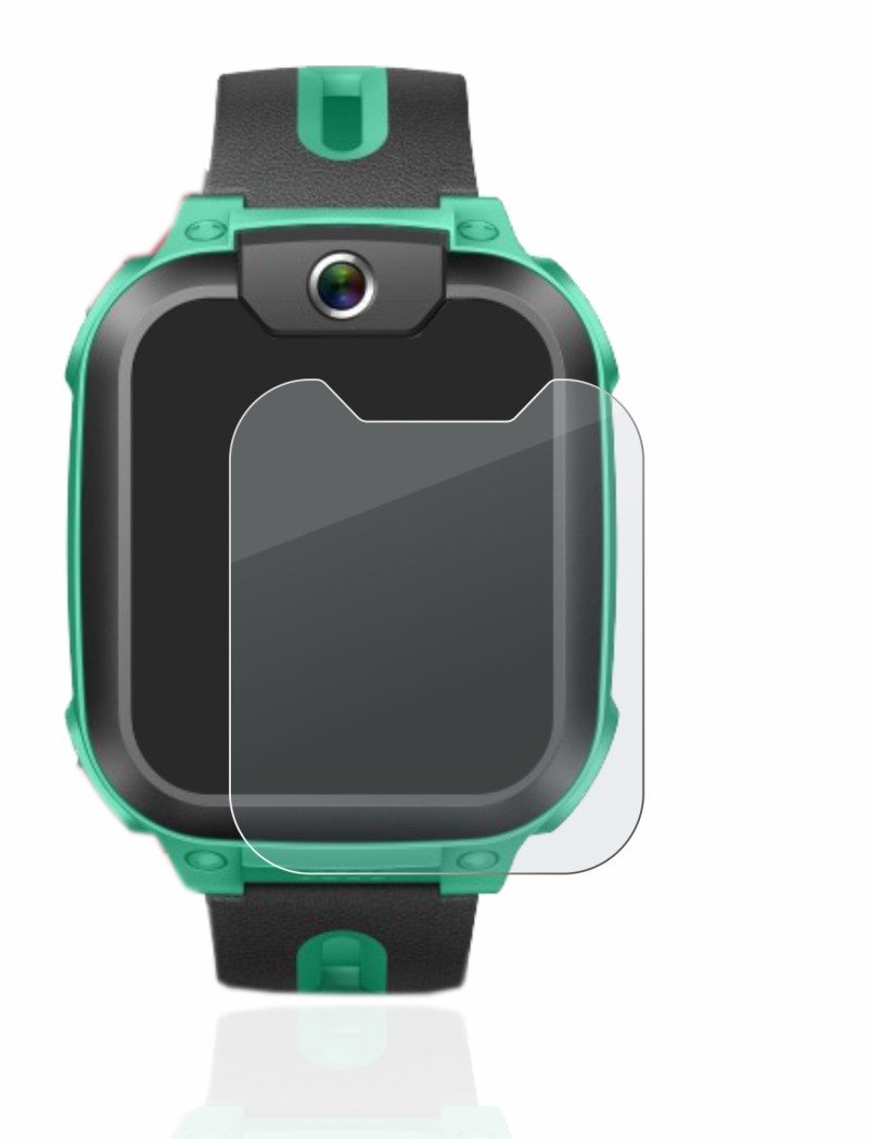 Immagine del dispositivo Imoo Watch Phone Z1 con un'ampia varietà di protezioni per lo schermo.