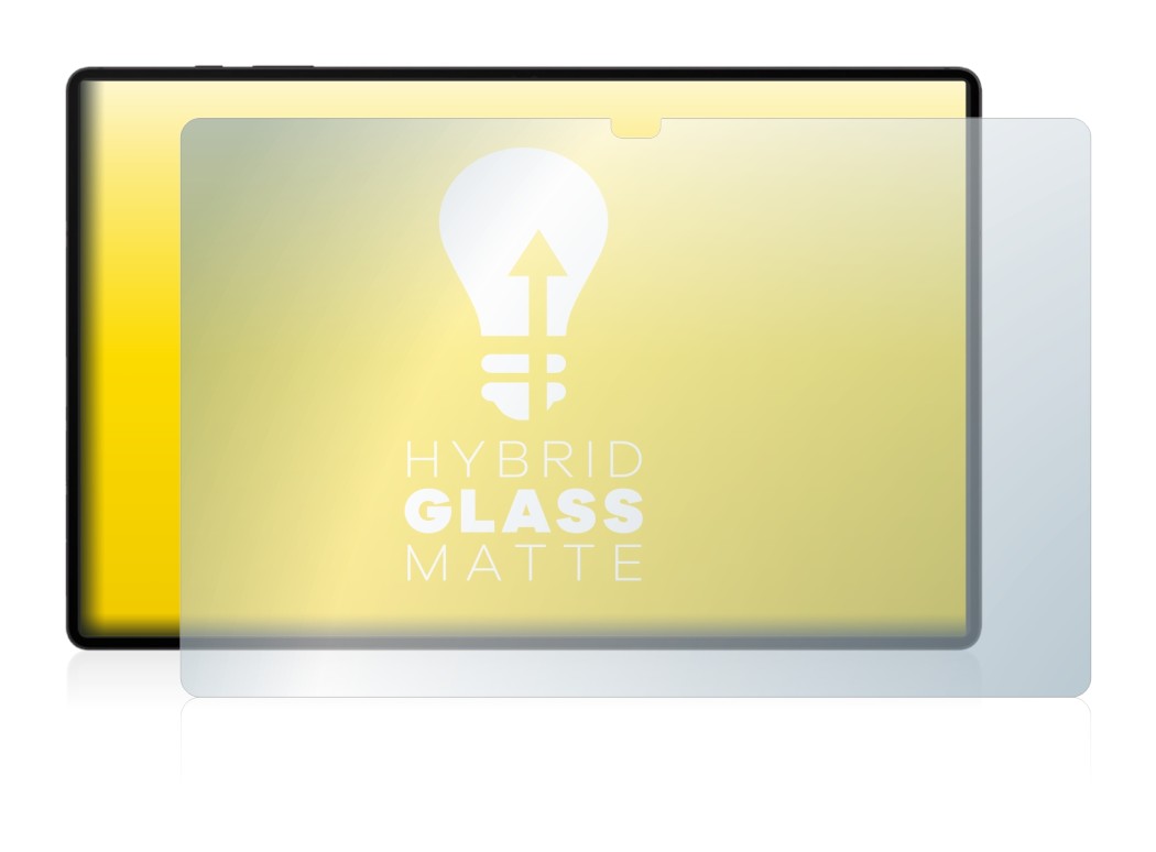 Immagine del dispositivo Samsung Galaxy Tab S8 Ultra 5G con un'ampia varietà di protezioni per lo schermo.