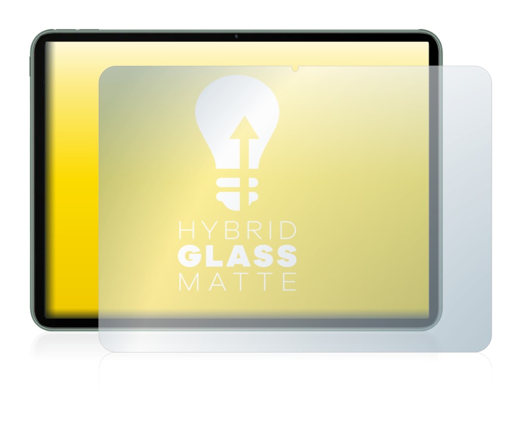 Immagine del dispositivo OnePlus Pad con un'ampia varietà di protezioni per lo schermo.