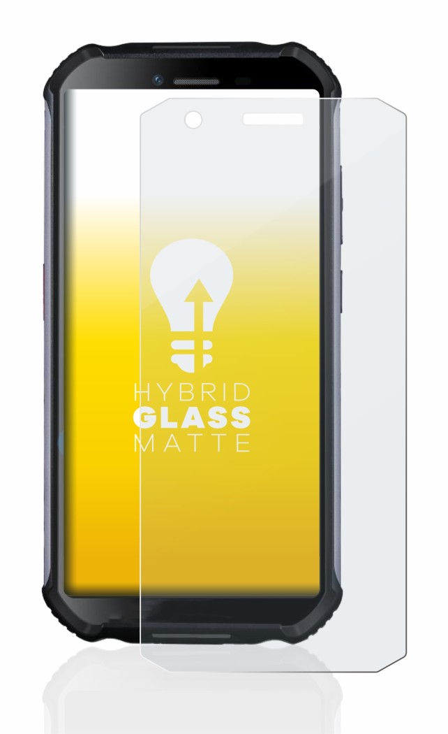 Image of the device Doogee S41 with a wide variety of screen protectors.