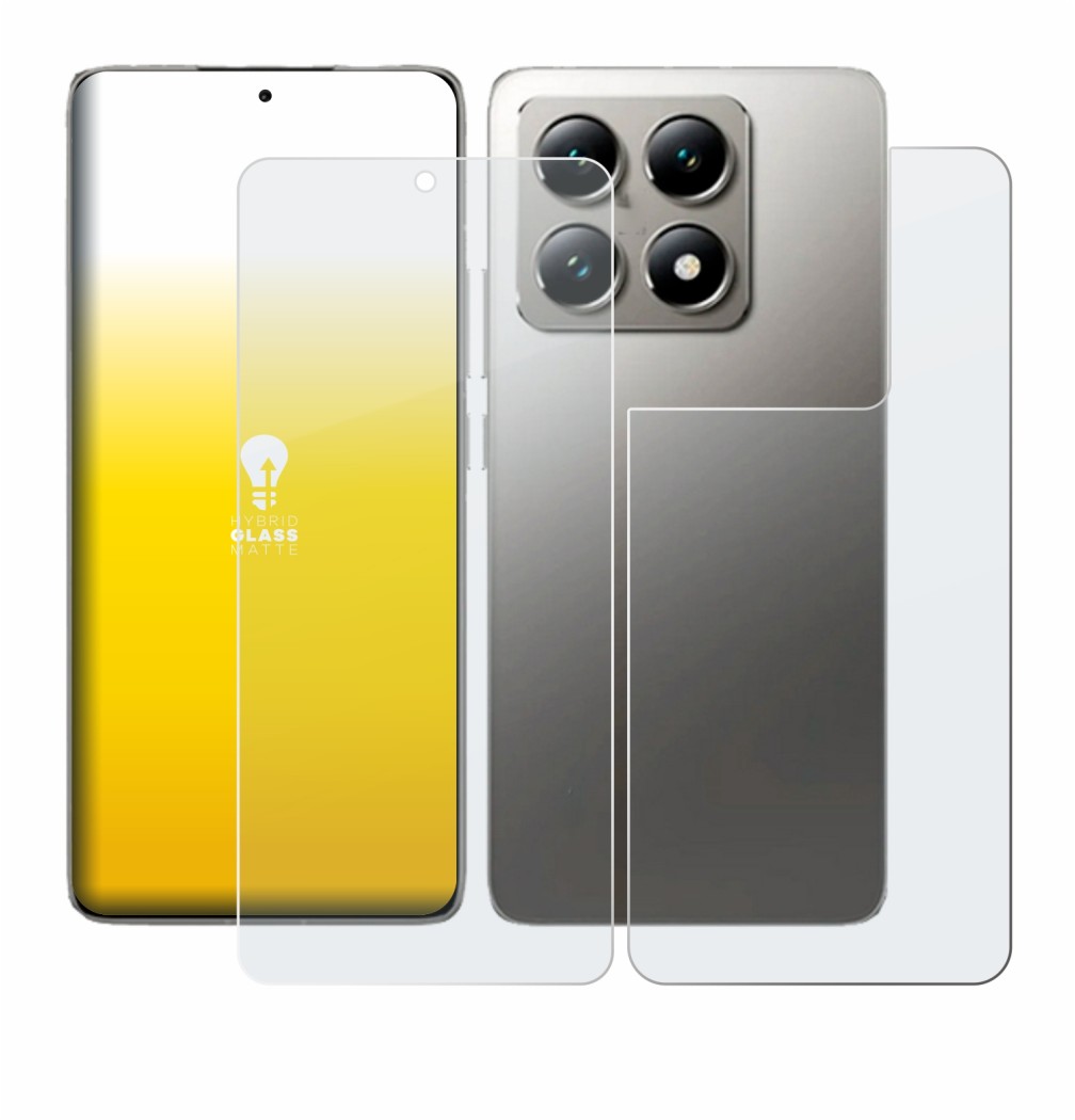 Image de l'appareil Xiaomi 14T Pro (Avant+Arrière) avec une grande variété de protections d'écran.