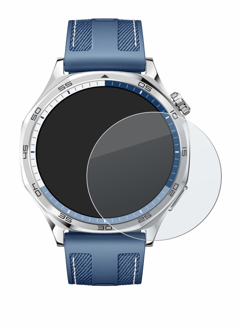 Abbildung des Geräts Huawei Watch GT 5 (46 mm) mit einer Vielzahl des Displayschutzes.