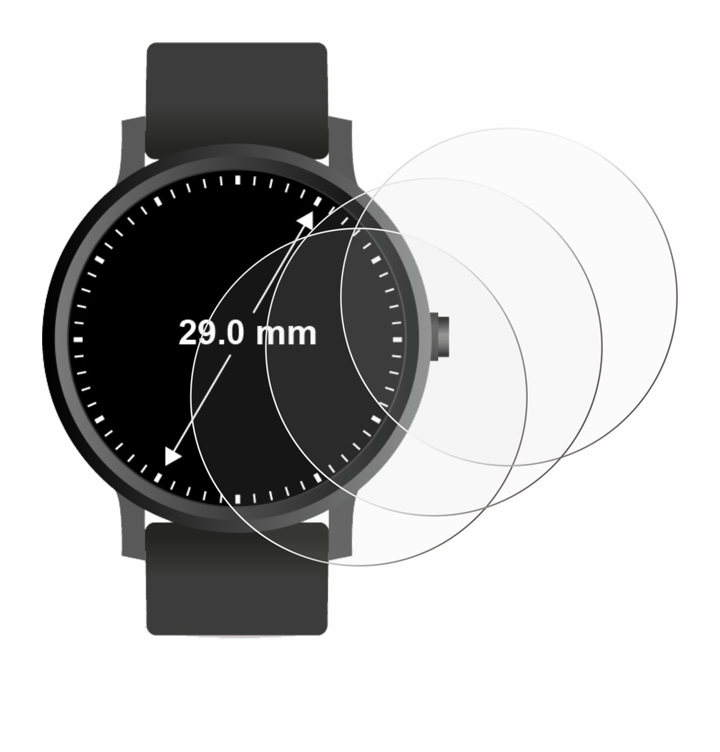Schutzfolie für Armbanduhren universal alle Größen - Zdjęcie 170 z 180