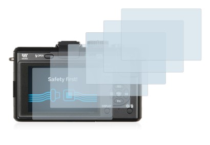 Image de l'appareil Panasonic Lumix DMC-GF1 avec une grande variété de protections d'écran.