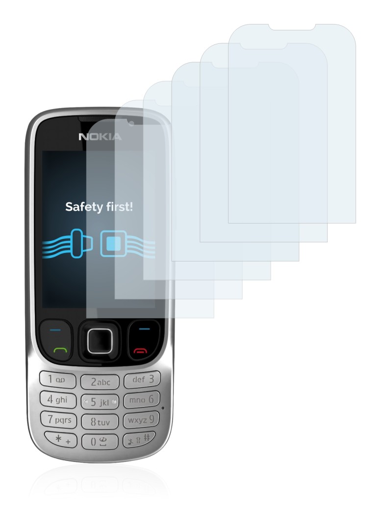 Image of the device Nokia 6303i classic with a wide variety of screen protectors.