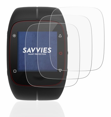 Image of the device Polar M400 with a wide variety of screen protectors.