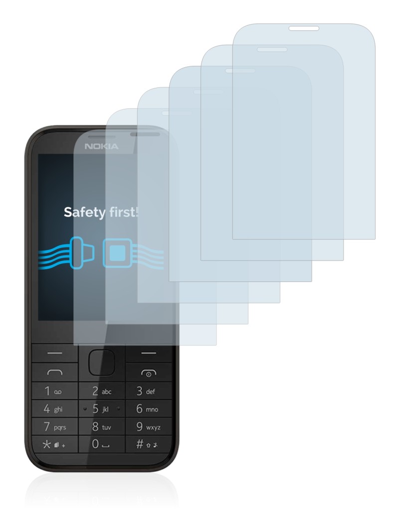 Image of the device Nokia 225 with a wide variety of screen protectors.