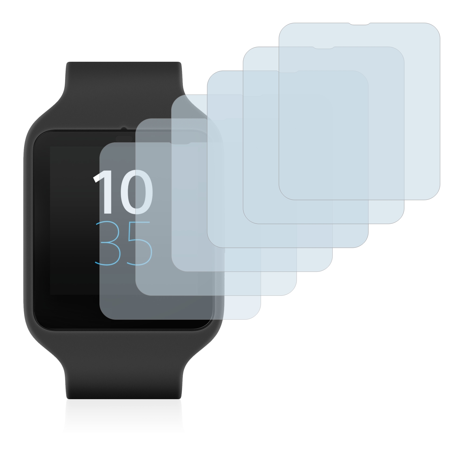 6x Savvies SU75 Screen Protector for Sony Smartwatch 3 SWR50