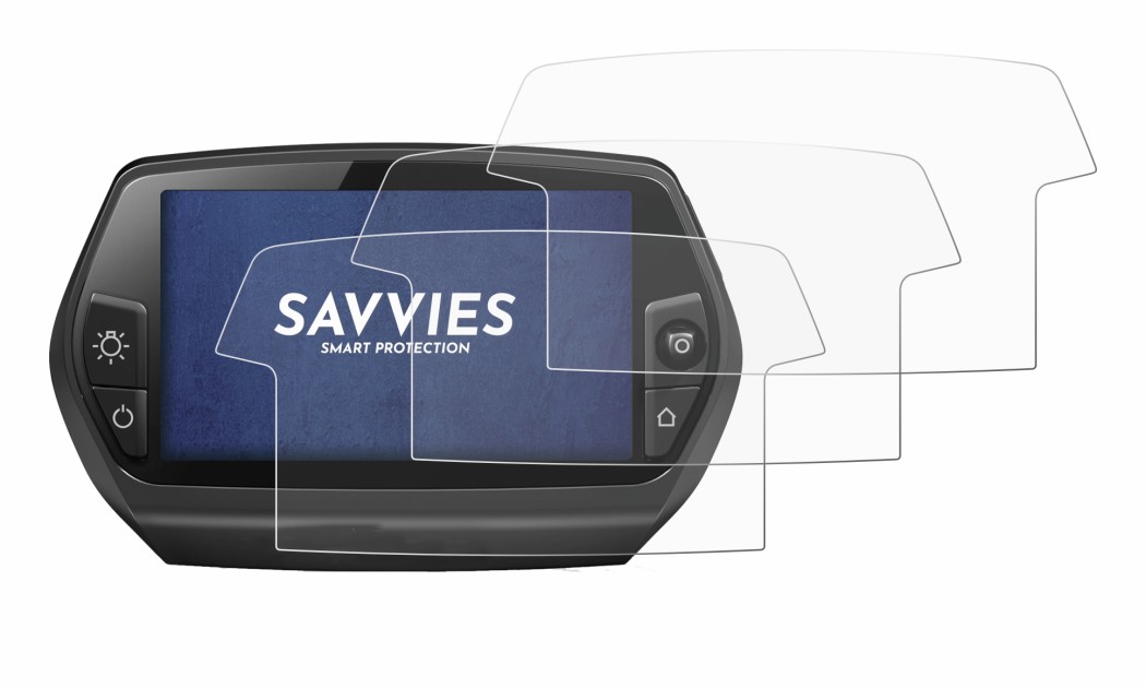 6x Savvies SU75 Displayschutzfolie für Bosch Nyon 2014