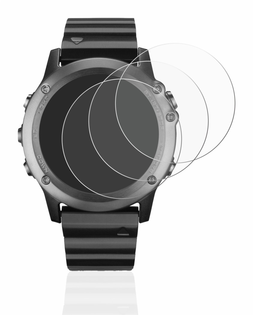 Image of the device Garmin Fenix 3 with a wide variety of screen protectors.