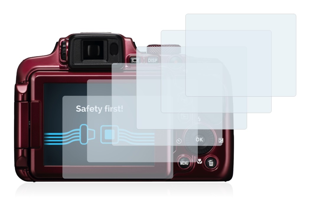 Image of the device Nikon Coolpix P610 with a wide variety of screen protectors.