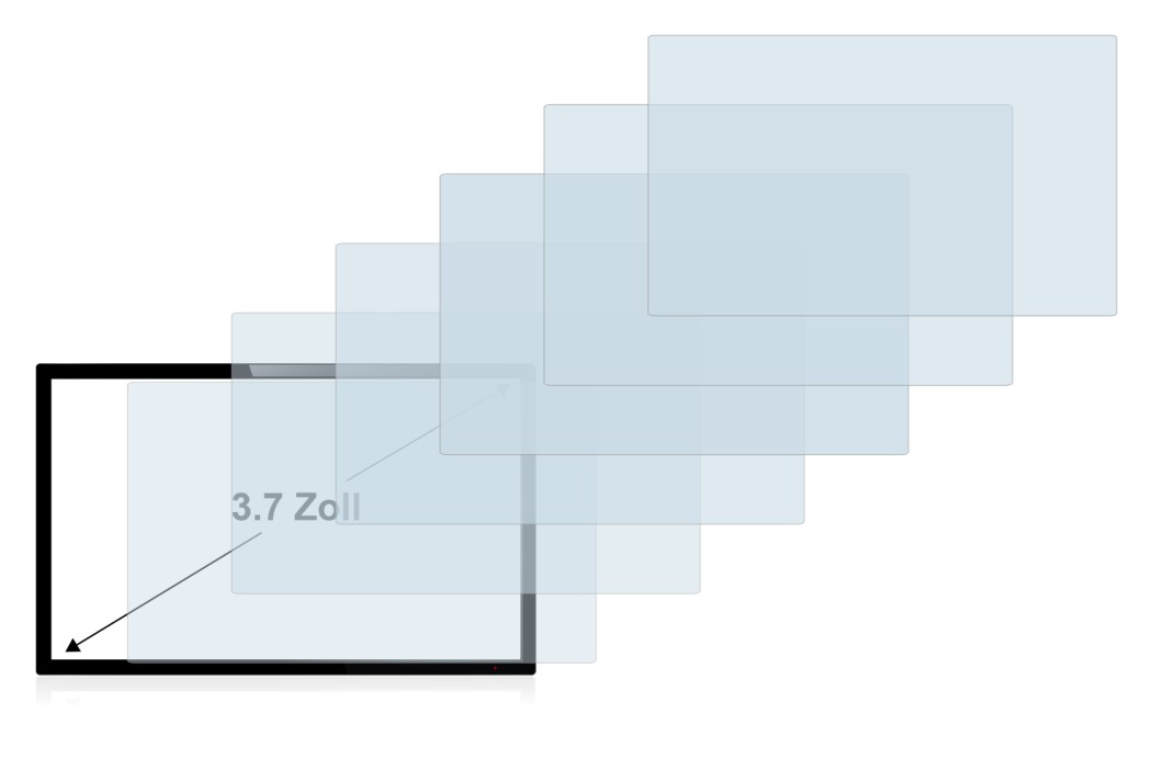Image de l'appareil avec une grande variété de protections d'écran.