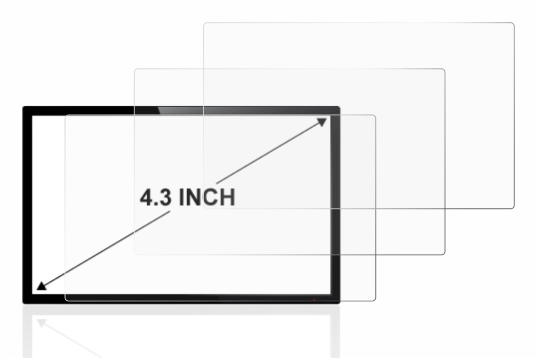 Image de l'appareil avec une grande variété de protections d'écran.