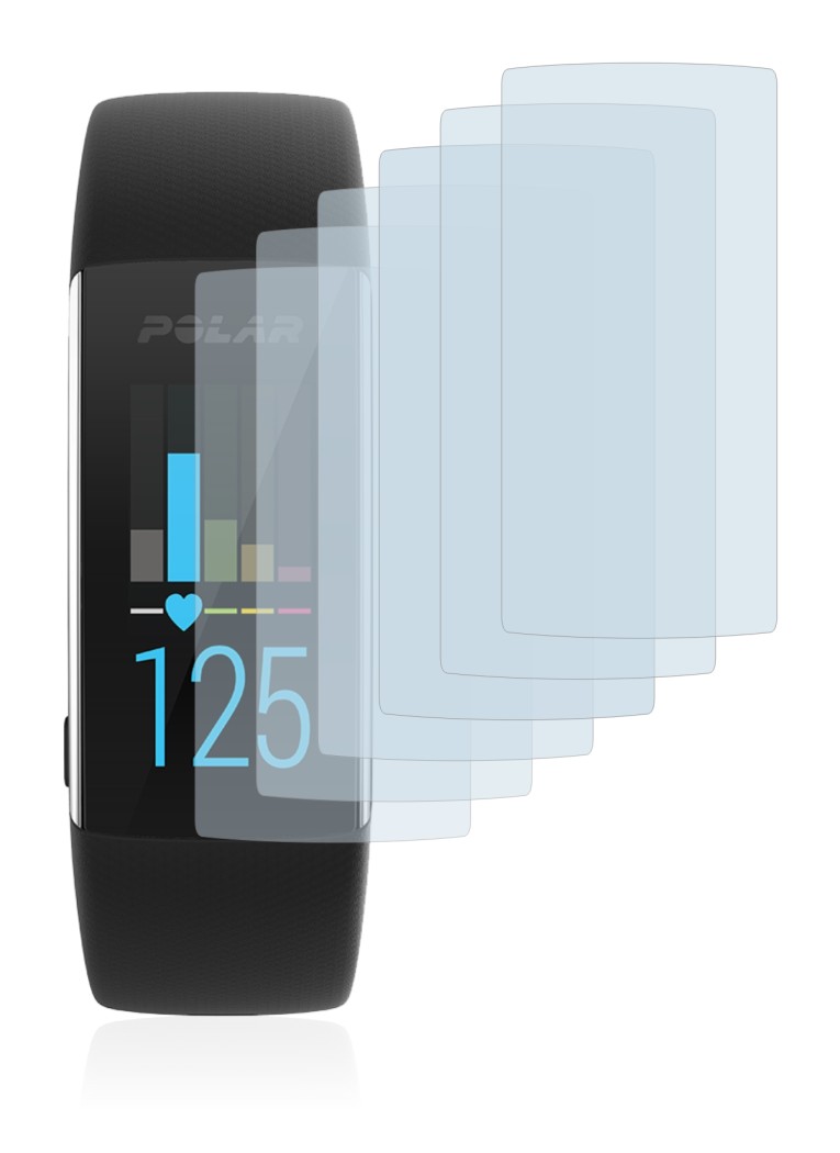 Image de l'appareil Polar A370 avec une grande variété de protections d'écran.