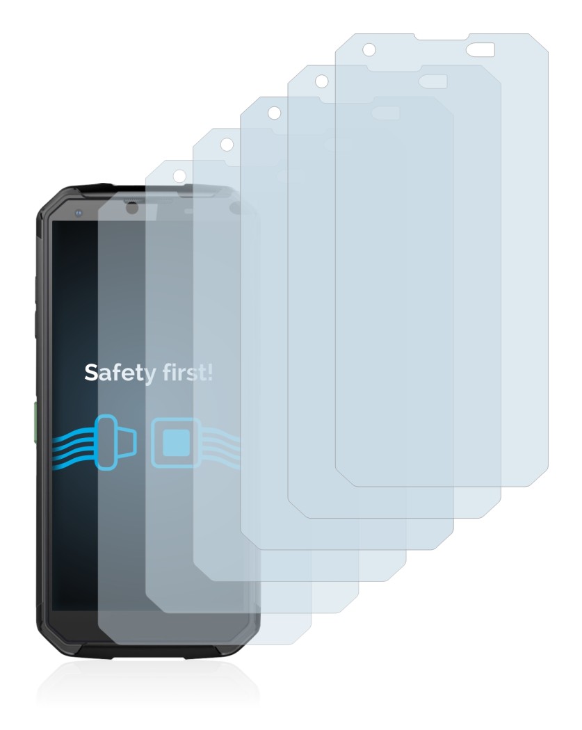 Image de l'appareil Blackview BV9500 avec une grande variété de protections d'écran.