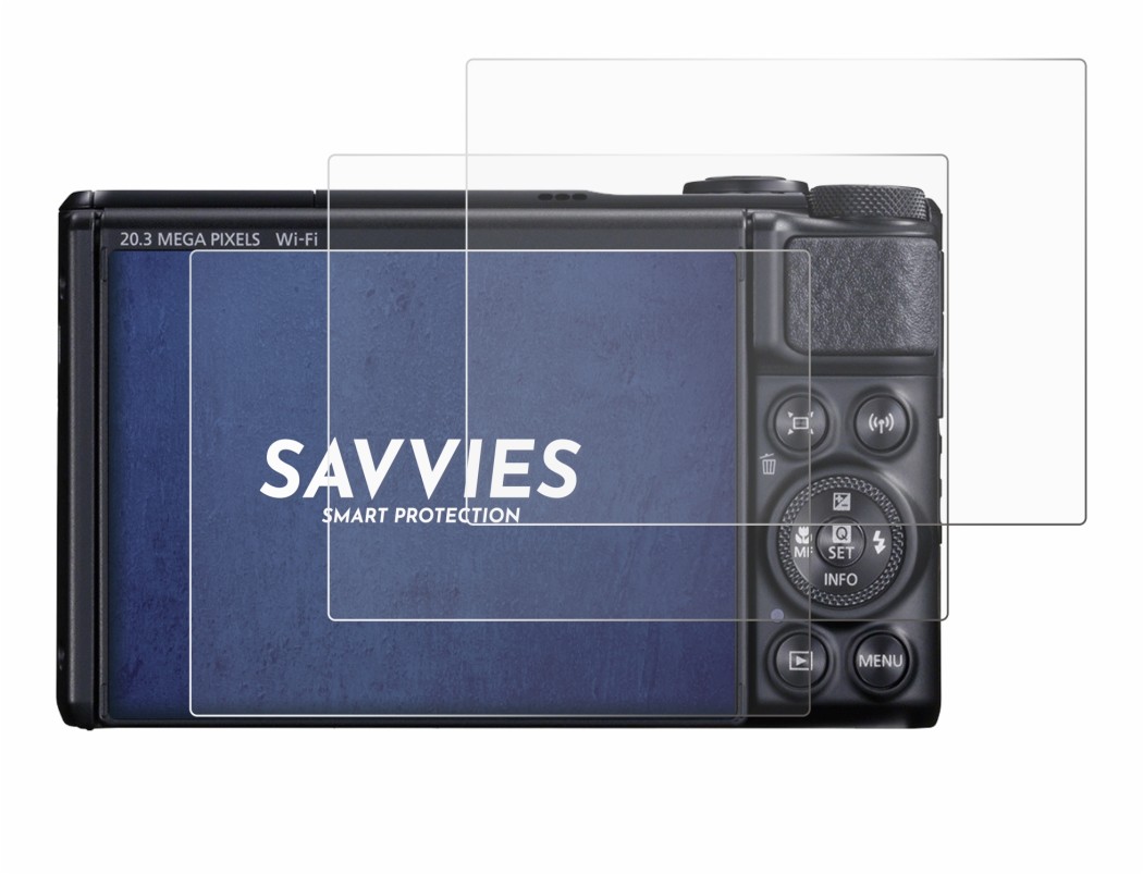Image of the device Canon PowerShot SX740 HS with a wide variety of screen protectors.