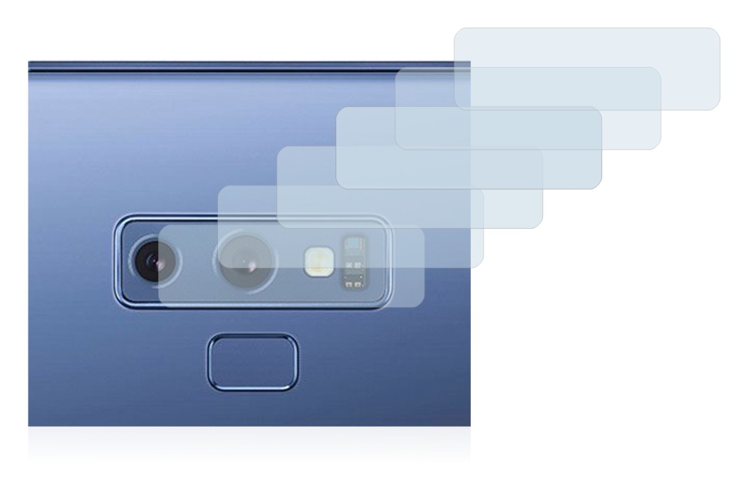 Image of the device Samsung Galaxy Note 9 (ONLY Camera Lens) with a wide variety of screen protectors.