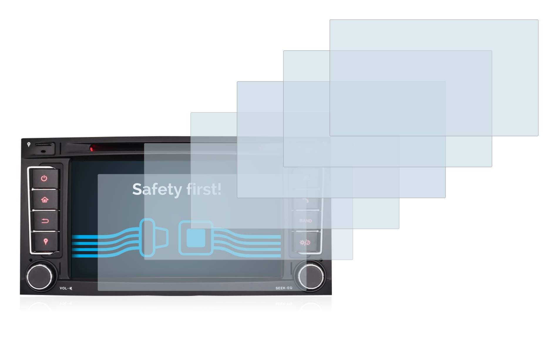 2x protector de pantalla transparente para Erisin ES 7856T 7" comprimidos Protección Protector De Pantalla 