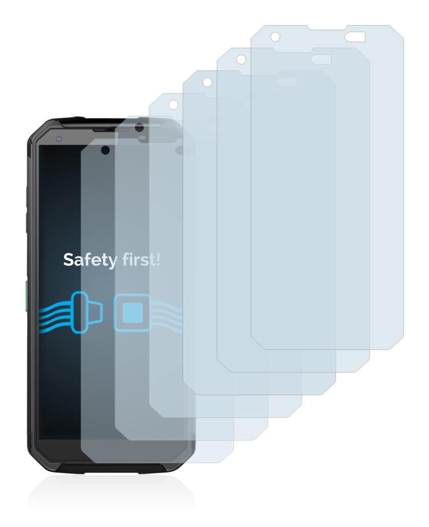 Image of the device Blackview BV9500 Plus with a wide variety of screen protectors.