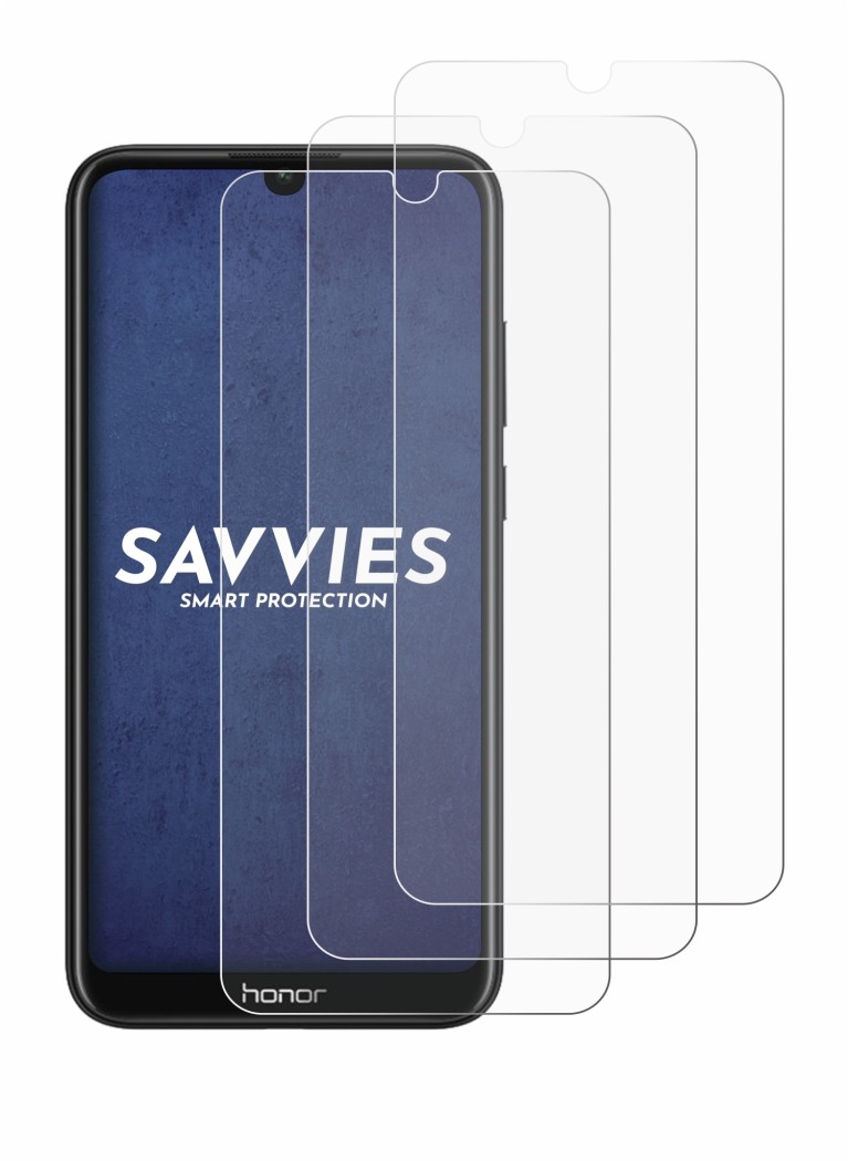 Image of the device Honor 8A with a wide variety of screen protectors.