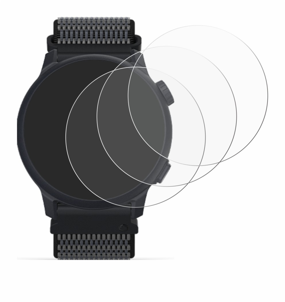 Image of the device Coros Pace 2 with a wide variety of screen protectors.